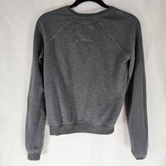 Abercrombie & Fitch Sweatshirt Heart Sequin Gray XS Cute Sparkly‎ Bing Retro Y2K - Picture 2 of 10